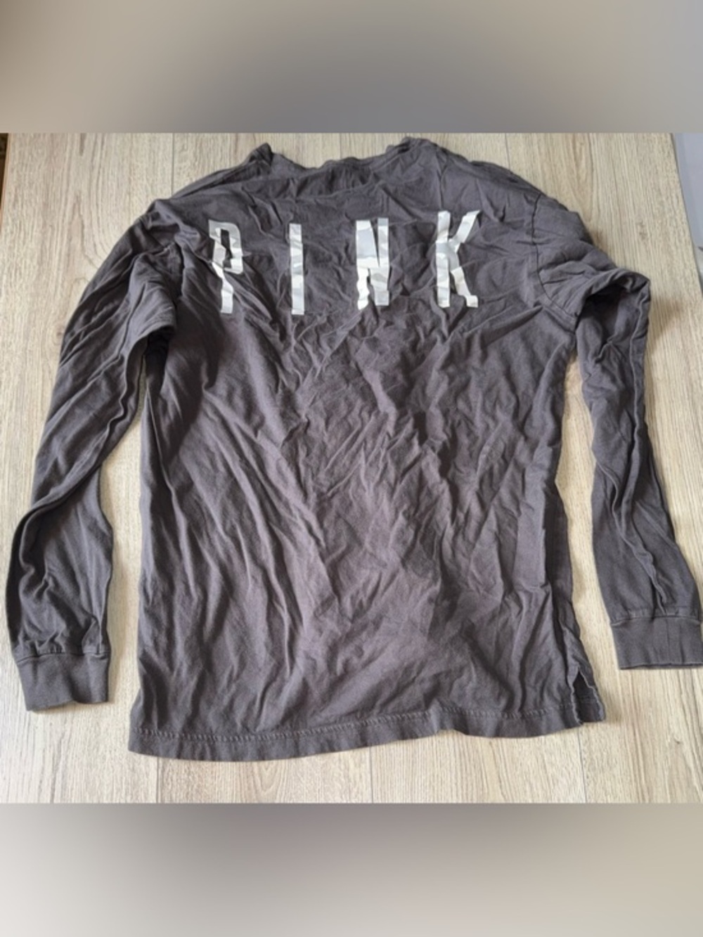 Victoria’s Secret pink grey long sleeve shirt top